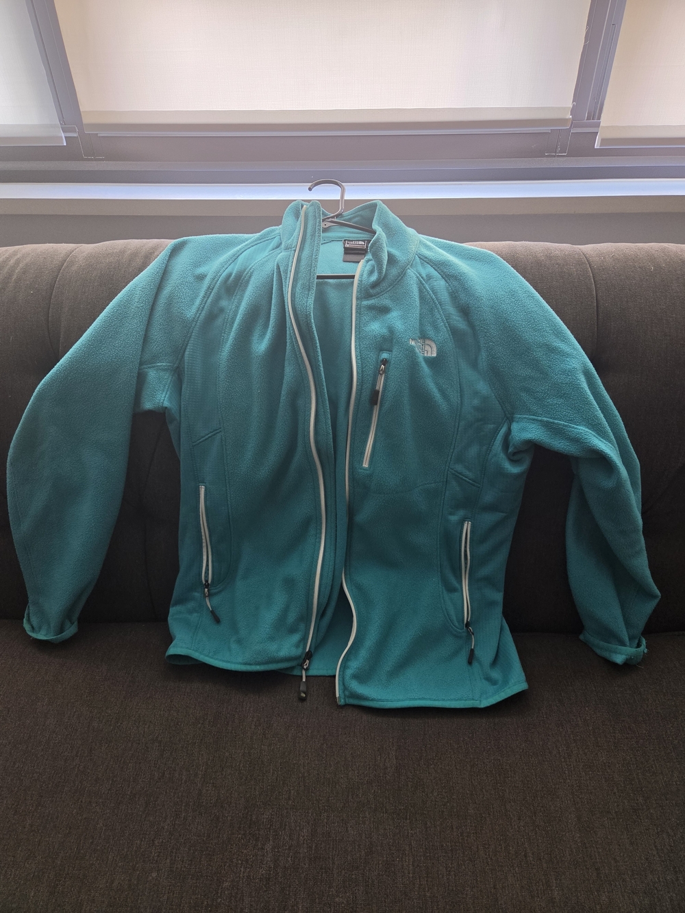 The North Face Men’s Teal Performance Fleece Jacket - Zip Front
